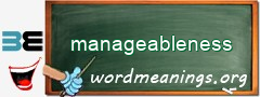 WordMeaning blackboard for manageableness